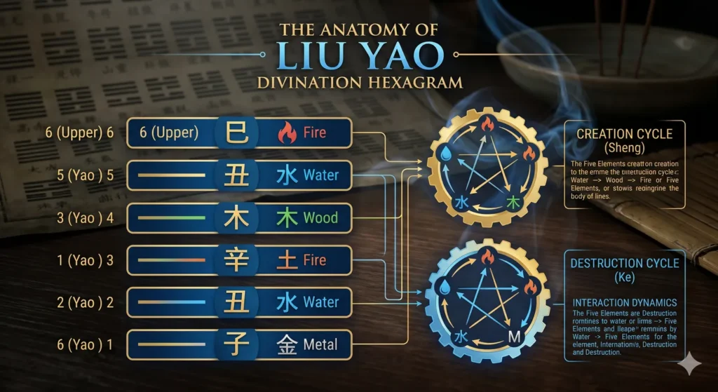 A-diagram-showing-the-structure-of-a-Liu-Yao-hexagram