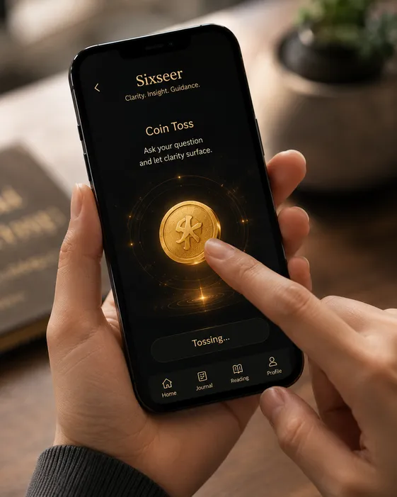 The-simple-virtual-coin-toss-interface-of-the-Sixseer-app