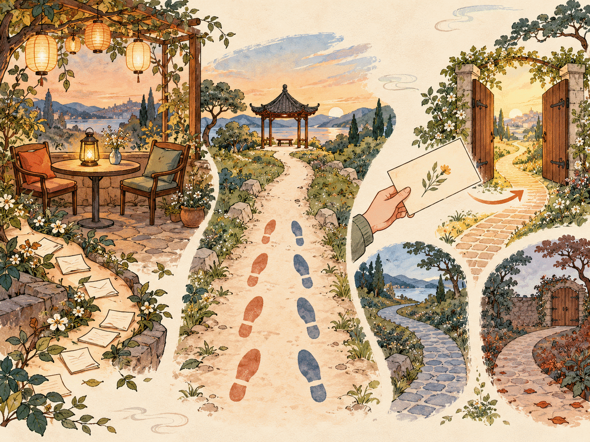 Three illustrated stations for communication channel, shared effort, and a clear invitation